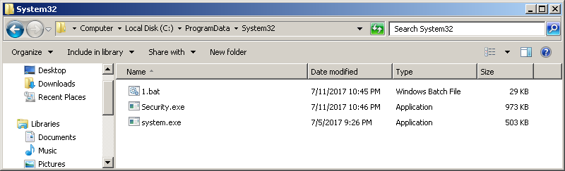 ProgramData System32